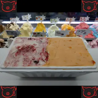 Barqueta De Helado (500 ml.) Escoge 1 ó 2 sabores - Regalo de 4 mini conos de galleta premium.