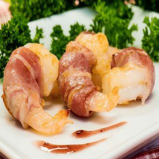 Gambas Con Bacon