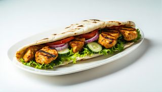 Kebab wegetariański z sosem