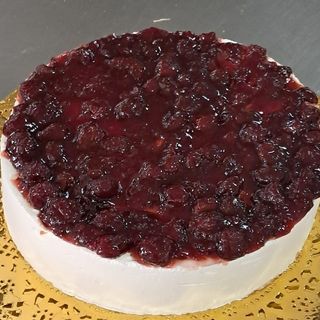 TARTA SEMIFRIO DE QUESO CON MERMELADA DE FRESA
