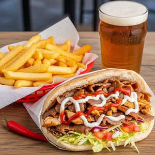 Menù panino kebab e birra