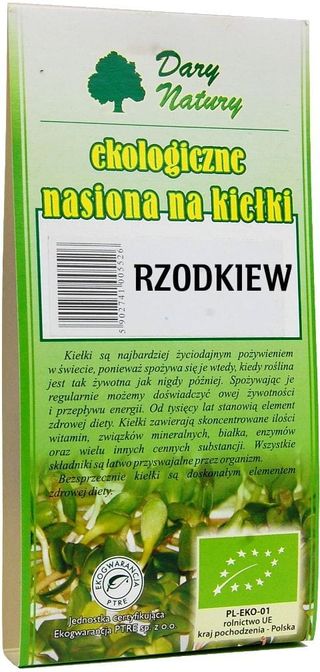 NASIONA RZODKIEWKI BIO NA KIEŁKI 30 g - DARY NATURY