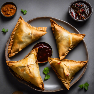 Chicken Samosa (Mild Spicy) + Tamarind Chutney