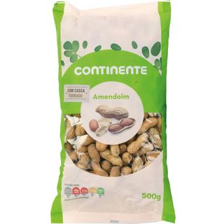 Amendoim Torrado com Casca Continente 500g - Lanche Natural e Saboroso