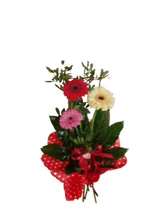 Mały bukiet z kolorowych gerberek