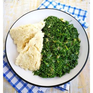 Ugali with Spinach