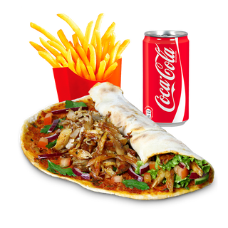 Menú lahmacun Pizza Turca Enrollada