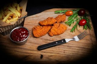 3× chrupiące stripsy z kurczaka