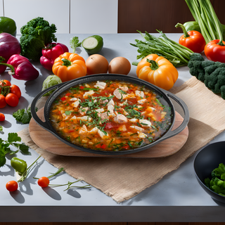 Oala cu Ciorbă de pui țărănească 6-8 portii