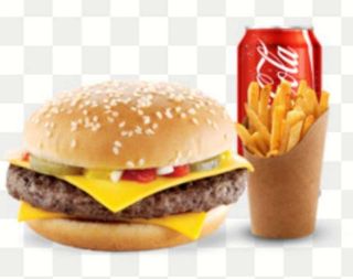 Hambúrguer De Queijo De Alho Menu (Batata + Bebida)