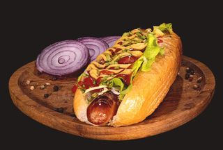 Хот-дог с колбаской/ Hot-Dog cu carnacior