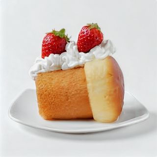 Babà panna e fragoline