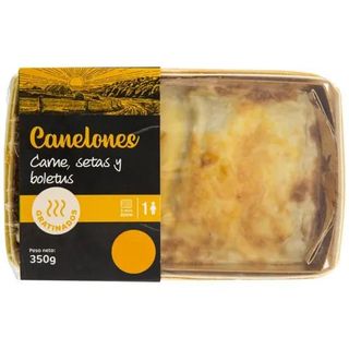 Canelones de Carne, Setas y Boletus Carrefour 350 Gr.