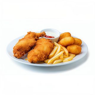 4. Plato Combinado Pollo Empanado