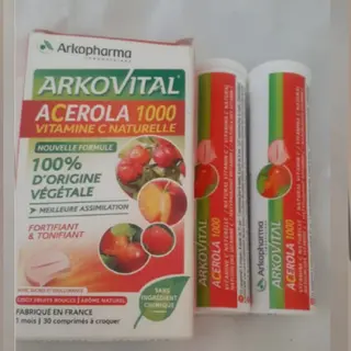 Arkopharma Acerola Vitamine C تقليل التعب ولجهاز المناعة للصغار والكبار