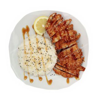 Don katsu con salsa de teriyaki