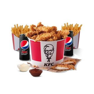 Menú Bucket 12 Tiras + 2 salsas para 2