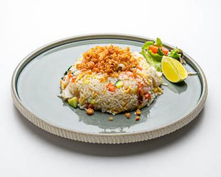 Riso calamari e gamberi