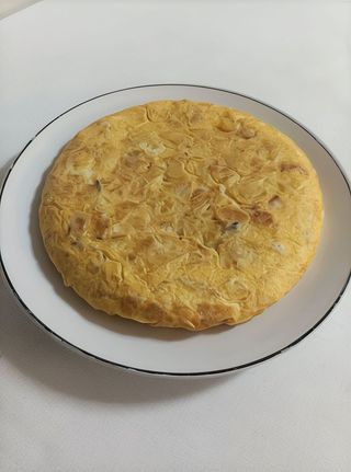 Tortilla sola sin cebolla