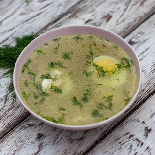 Бульйон курячий з яйцем та філе (300г)