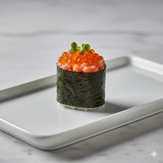 Gunkan salmone e uova di salmone