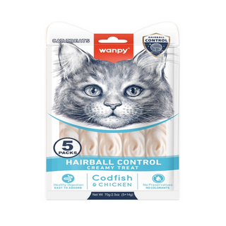 Wanpy Виведення шерсті рідкі ласощі для котів, 1 саше