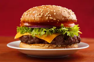 Cheese manzo burger