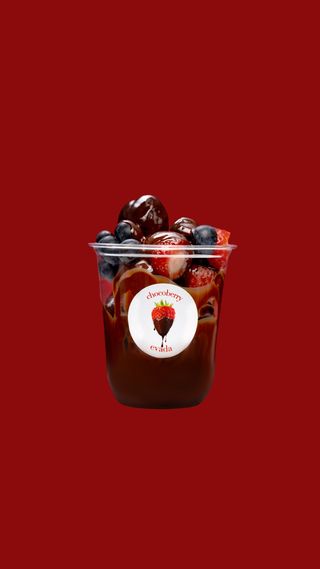 Afine cu căpșuni în ciocolată