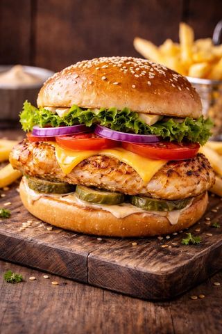 Пилешки бургер