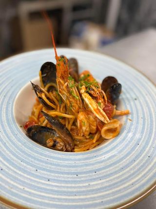 Spaghetti cu fructe de mare