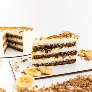 Porción De Plátano Y Caramelo