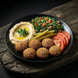 Meniu falafel farfurie