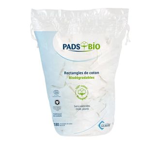 Gilbert Pads Bio 180 Rectangles De Coton 8x10cm