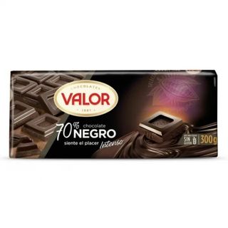 Chocolate Negro 70% Valor Sin Gluten 300 Gr.
