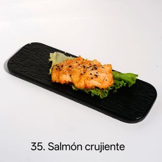 Salmón crujiente