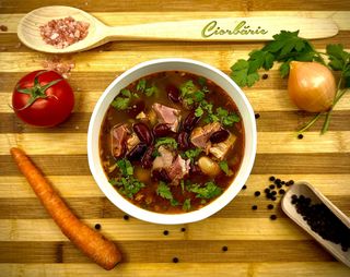 Borș de fasole cu afumătură 450 gr