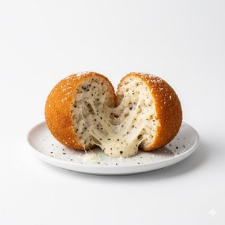 Arancina con cacio e pepe