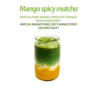 Mango spicy matcha can