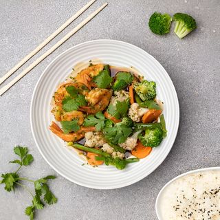 Wok légumes gambas