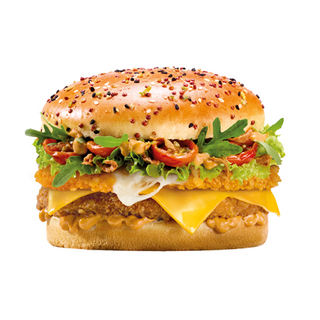 Single Soprano Burger Spicy Tomato Chicken Qrispy