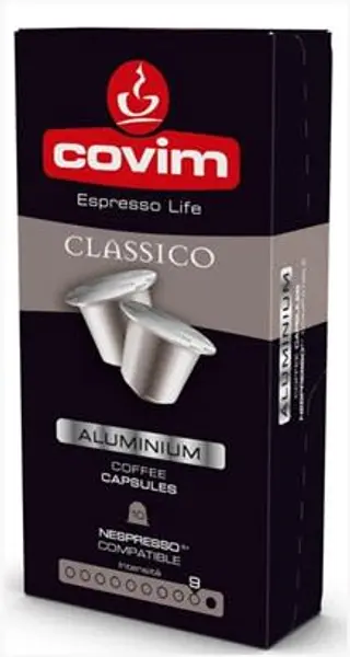 10 CAPSULES DE CAFÉ CLASSICO NESPRESSO EN ALUMINIUM. COVIM -