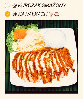 Kurczak smażony w kawałkach w wybranym sosie