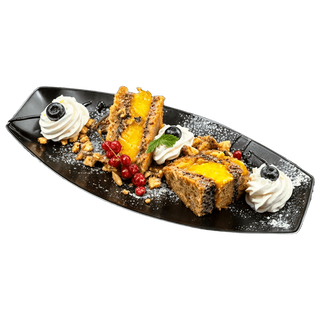 Prăjitură cu nucă și cremă de vanilie