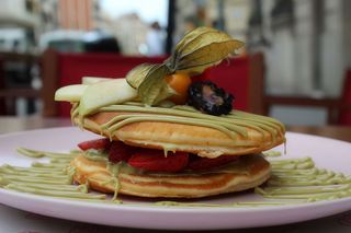 Pancakes De Crema De Pistacho