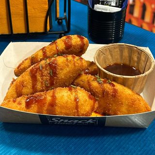 Fingers de Frango c/ Bbq e Mel