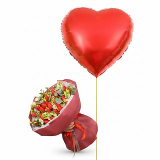 Букет"Перша пісня весни"з кулею