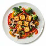 85) Tofu fritto con verdure