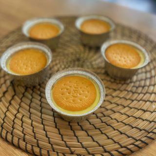 Natilla con galleta casera