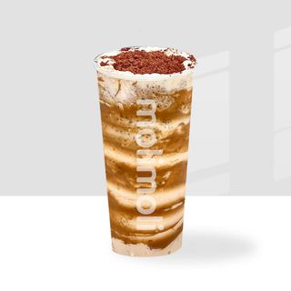 Milk tea con biscotto caramellato e crema cheese