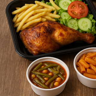 1/4 Poulet rôti Complet 